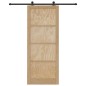 Porta scorrevole vidaXL con set hardware 93x232 cm legno massello pino