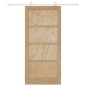 vidaXL Porta scorrevole in legno massello di pino con set hardware 93x202 cm