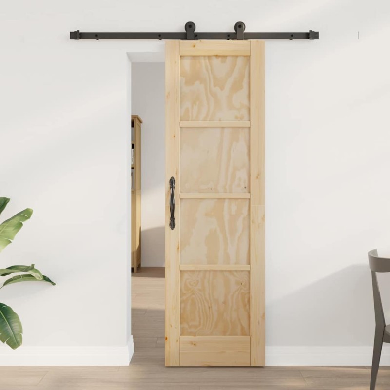 Porta Scorrevole vidaXL con Set di Ferramenta 'ORKDAL'in Legno Massello di Pino Porta Scorrevole vidaXL con Set di Ferramenta 'ORKDAL'in Legno Massello di Pino