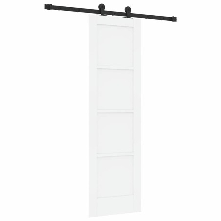 Porta Scorrevole vidaXL con Set di Ferramenta "ORKDAL" in Legno Massello di Pino Bianco