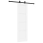 Porta Scorrevole vidaXL con Set di Ferramenta "ORKDAL" in Legno Massello di Pino Bianco Porta Scorrevole vidaXL con Set di Ferramenta "ORKDAL" in Legno Massello di Pino Bianco
