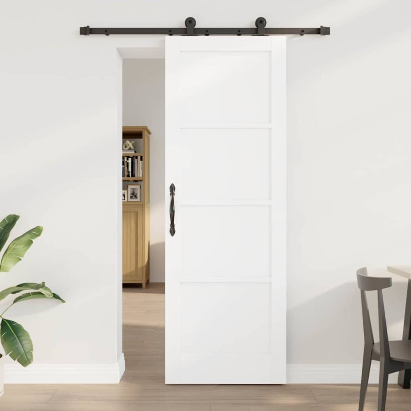 vidaXL Porta Scorrevole con Set di Ferramenta 'ORKDAL'Bianca Legno Massello di Pino vidaXL Porta Scorrevole con Set di Ferramenta 'ORKDAL'Bianca Legno Massello di Pino