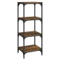 Libreria rovere fumo 40x33x100 cm Legno Multistrato e Acciaio Libreria rovere fumo 40x33x100 cm Legno Multistrato e Acciaio