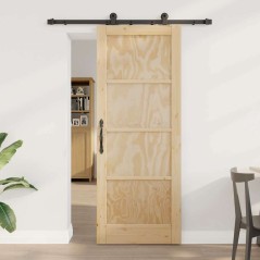 Porta Scorrevole vidaXL con Set di Ferramenta "ORKDAL" Legno Massello di Pino