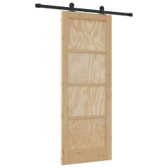 Porta Scorrevole vidaXL con Set di Ferramenta "ORKDAL" Legno Massello di Pino