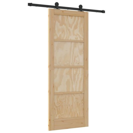 Porta Scorrevole vidaXL con Set di Ferramenta "ORKDAL" Legno Massello di Pino