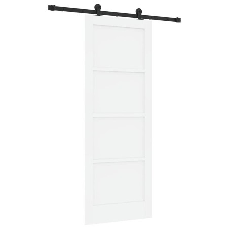 porta scorrevole vidaXL con set di accessori 'ORKDAL'bianca in legno massello di pino
