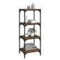 Libreria rovere fumo 40x33x100 cm Legno Multistrato e Acciaio Libreria rovere fumo 40x33x100 cm Legno Multistrato e Acciaio