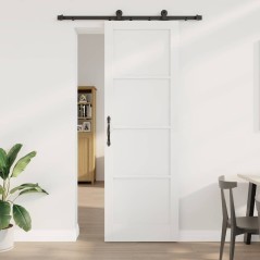 porta scorrevole con set di ferramenta 'ORKDAL'Bianca Legno Massello Pino