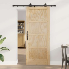vidaXL Porta Scorrevole con Set di Montaggio 'ORKDAL'in Legno Massello di Pino