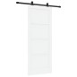 Porta Scorrevole vidaXL con Set Hardware 'ORKDAL'Bianca in Legno Massello di Pino