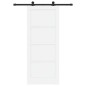 Porta Scorrevole vidaXL con Set Hardware 'ORKDAL'Bianca in Legno Massello di Pino
