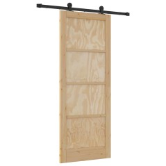 vidaXL Porta Scorrevole con Set di Ferramenta 'ORKDAL'Legno Massello di Pino