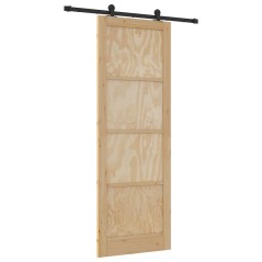 vidaXL Porta scorrevole con set hardware 'ORKDAL'Legno massello di pino