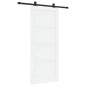Porta Scorrevole vidaXL con Set di Accessori 'ORKDAL'in Legno Massello Bianca Porta Scorrevole vidaXL con Set di Accessori 'ORKDAL'in Legno Massello Bianca