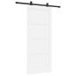 Porta Scorrevole vidaXL con Set di Accessori 'ORKDAL'in Legno Massello Bianca Porta Scorrevole vidaXL con Set di Accessori 'ORKDAL'in Legno Massello Bianca