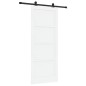 Porta Scorrevole vidaXL con Set di Accessori 'ORKDAL'Bianco in Legno Massello di Pino