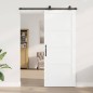 Porta Scorrevole vidaXL con Set di Accessori 'ORKDAL'Bianco in Legno Massello di Pino