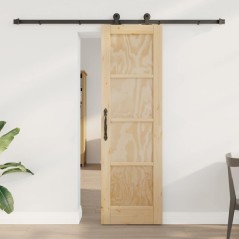 vidaXL Porta Scorrevole con Set di Hardware "ORKDAL" in Legno Massello di Pino