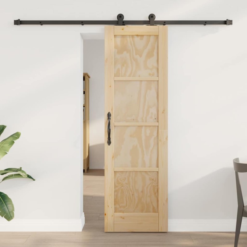 vidaXL Porta Scorrevole con Set di Hardware "ORKDAL" in Legno Massello di Pino vidaXL Porta Scorrevole con Set di Hardware "ORKDAL" in Legno Massello di Pino