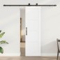 vidaXL Porta Scorrevole con Set di Hardware 'ORKDAL'Bianco Legno Massello di Pino