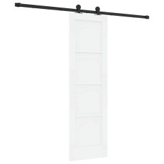 vidaXL Porta Scorrevole con Set di Hardware 'ORKDAL'Bianco Legno Massello di Pino