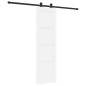 vidaXL Porta Scorrevole con Set di Hardware 'ORKDAL'Bianco Legno Massello di Pino