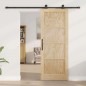 porta scorrevole vidaXL con set di hardware 'ORKDAL'in legno massello di pino