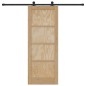porta scorrevole vidaXL con set di hardware 'ORKDAL'in legno massello di pino