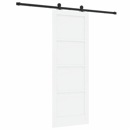 Porta Scorrevole vidaXL con Set di Accessori 'ORKDAL'Bianca Legno Massello di Pino