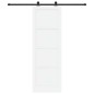 vidaXL Porta scorrevole con set di hardware 'ORKDAL'Bianco Legno massello di pino