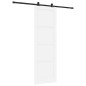 vidaXL Porta scorrevole con set di hardware 'ORKDAL'Bianco Legno massello di pino
