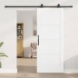 vidaXL Porta Scorrevole con Set di Ferramenta 'ORKDAL'Bianco Legno Massello Pino