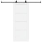 vidaXL Porta Scorrevole con Set di Ferramenta 'ORKDAL'Bianco Legno Massello Pino