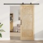 Porta Scorrevole vidaXL con Set di Componenti 'ORKDAL'in Legno di Pino Massello Porta Scorrevole vidaXL con Set di Componenti 'ORKDAL'in Legno di Pino Massello
