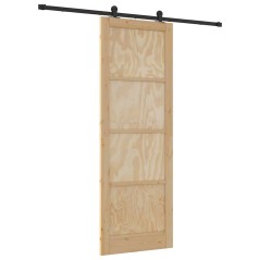Porta Scorrevole vidaXL con Set di Fissaggi 'ORKDAL'in Legno Massello di Pino