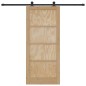 Porta Scorrevole vidaXL con Set di Maniglie "ORKDAL" in Legno Massello di Pino Porta Scorrevole vidaXL con Set di Maniglie "ORKDAL" in Legno Massello di Pino