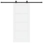 vidaXL Porta Scorrevole con Set di Hardware 'ORKDAL'Bianca in Legno Massello di Pino vidaXL Porta Scorrevole con Set di Hardware 'ORKDAL'Bianca in Legno Massello di Pino