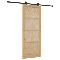 Porta scorrevole vidaXL con set di hardware "ORKDAL" legno massello di pino