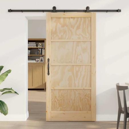 Set porta scorrevole vidaXL 'ORKDAL'in legno massello di pino