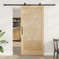 Set porta scorrevole vidaXL 'ORKDAL'in legno massello di pino