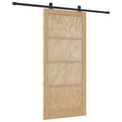 Set porta scorrevole vidaXL 'ORKDAL'in legno massello di pino