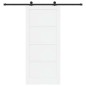 Porta Scorrevole vidaXL con Set Hardware 'ORKDAL'Bianca in Legno Massello di Pino Porta Scorrevole vidaXL con Set Hardware 'ORKDAL'Bianca in Legno Massello di Pino
