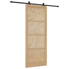vidaXL Porta Scorrevole con Set di Accessori 'ORKDAL'in Legno Massiccio di Pino