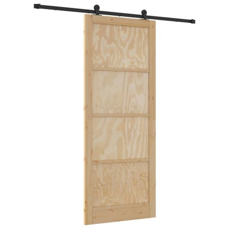 vidaXL Porta Scorrevole con Set di Accessori 'ORKDAL'in Legno Massiccio di Pino