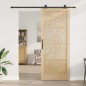 vidaXL Porta Scorrevole con Set di Accessori 'ORKDAL'in Legno Massiccio di Pino vidaXL Porta Scorrevole con Set di Accessori 'ORKDAL'in Legno Massiccio di Pino