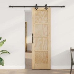 Porta scorrevole vidaXL con set hardware 61x198.5 cm in legno massello di pino