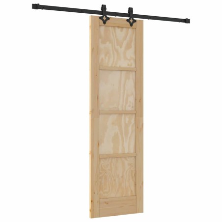 Porta scorrevole vidaXL con set hardware 61x198.5 cm in legno massello di pino