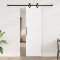 Porta Scorrevole vidaXL con Set di Fissaggi Bianco 61x198.5 cm Legno Massello di Pino