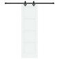Porta Scorrevole vidaXL con Set di Fissaggi Bianco 61x198.5 cm Legno Massello di Pino